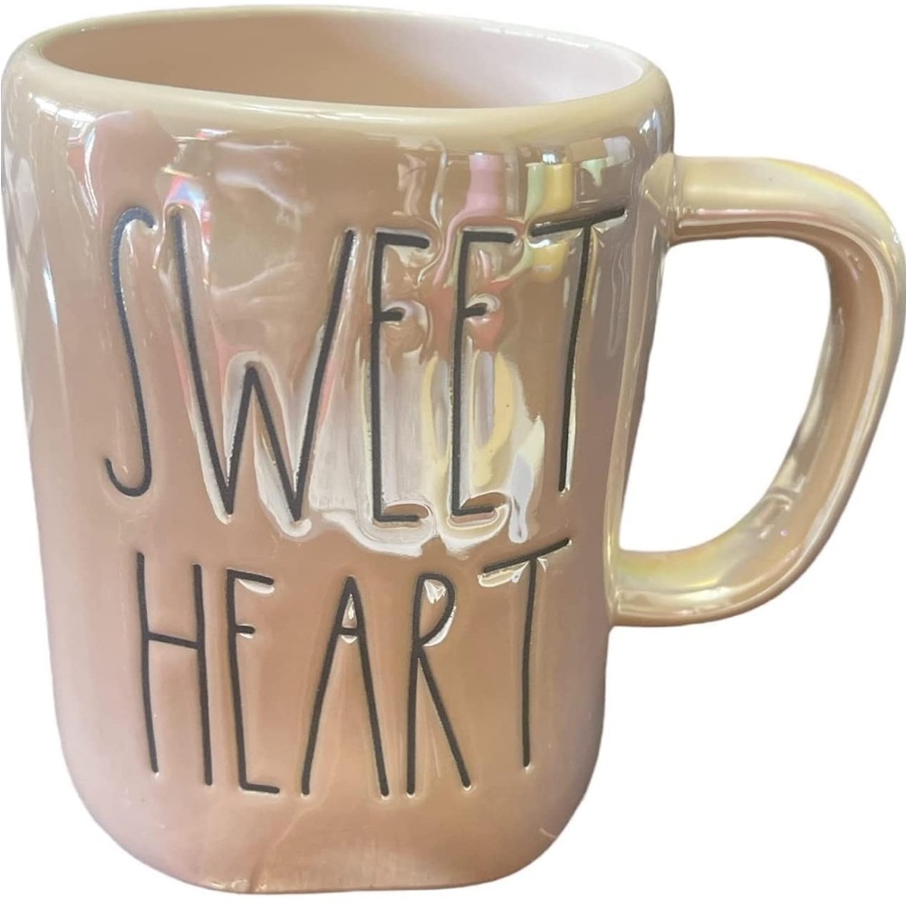 RAE DUNN  “SWEET HEART” Iridescent Ceramic Coffee Mug Tea Mug Hot Cocoa Mug New